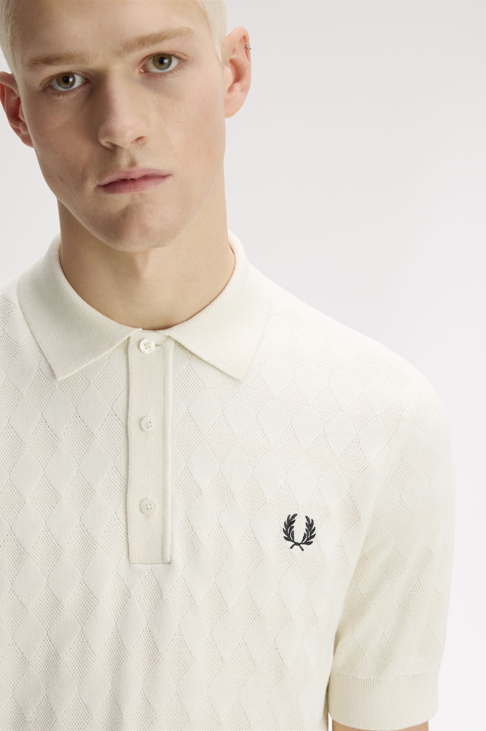 FRED PERRY Polo de malha pointelle