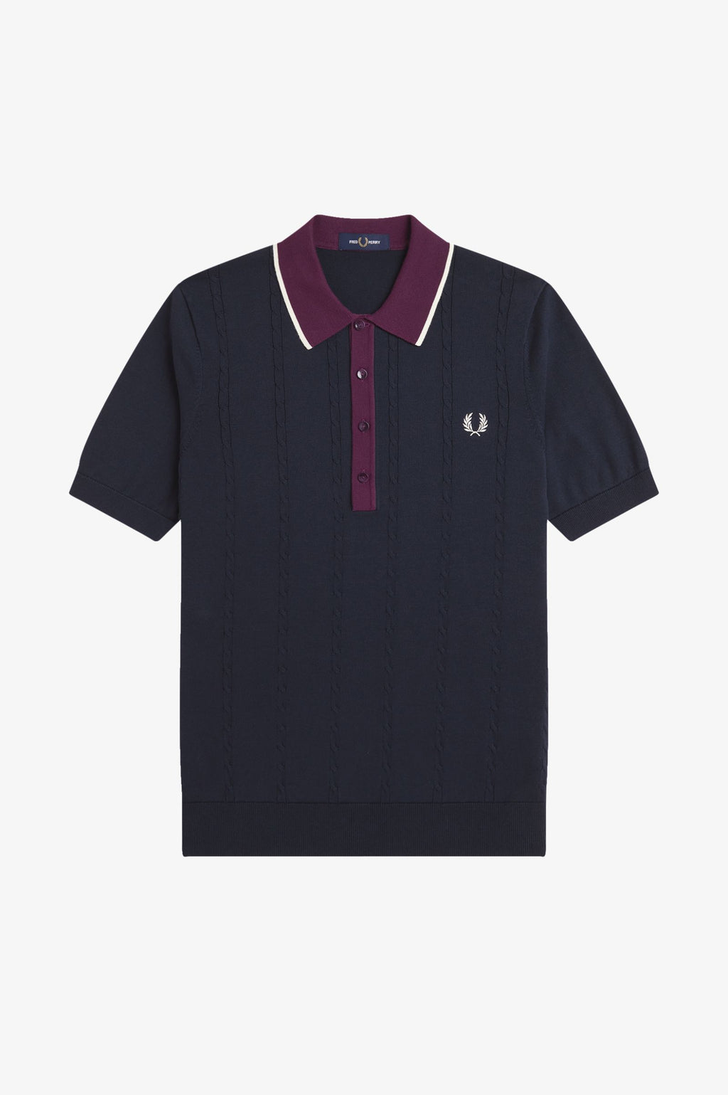 FRED PERRY Polo de malha trançada