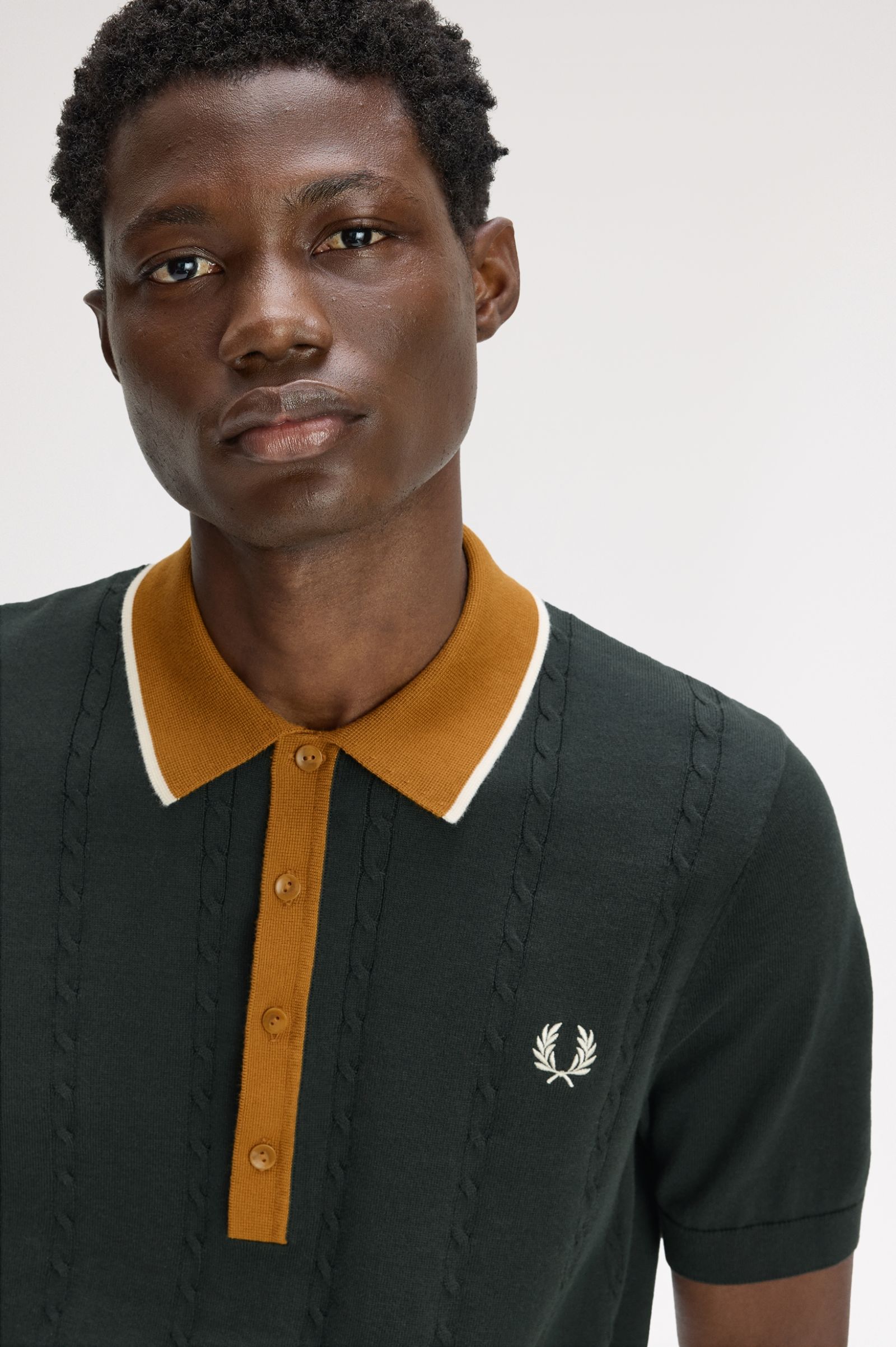 FRED PERRY Polo de malha trançada
