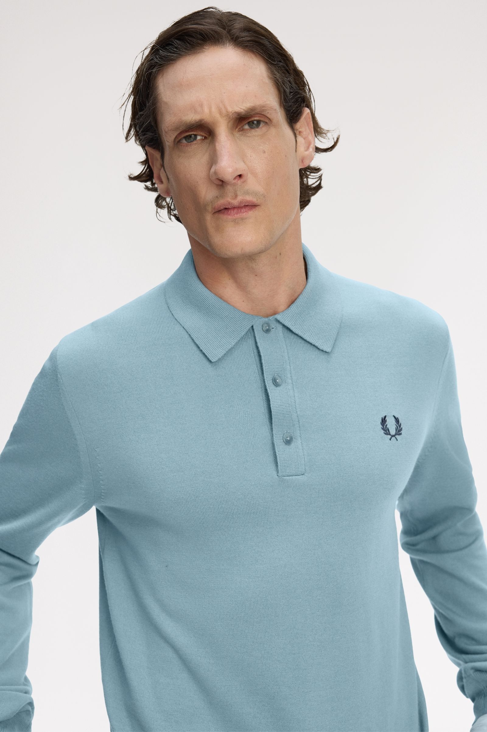 FRED PERRY Polo de manga comprida em malha clássica - CARISMAstore