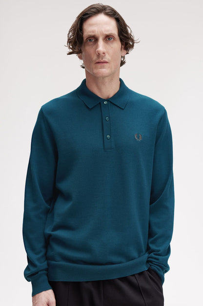 FRED PERRY Polo em malha de manga comprida