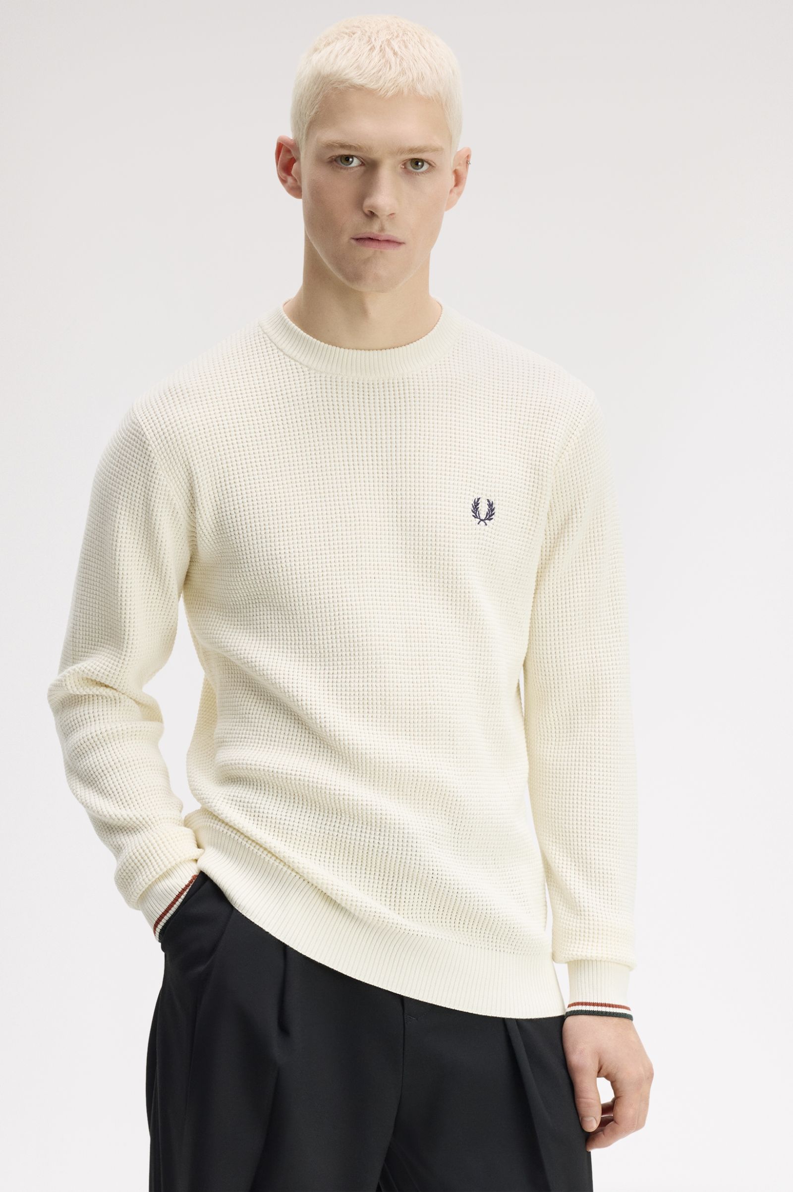 FRED PERRY Camisola com pesponto em losangos