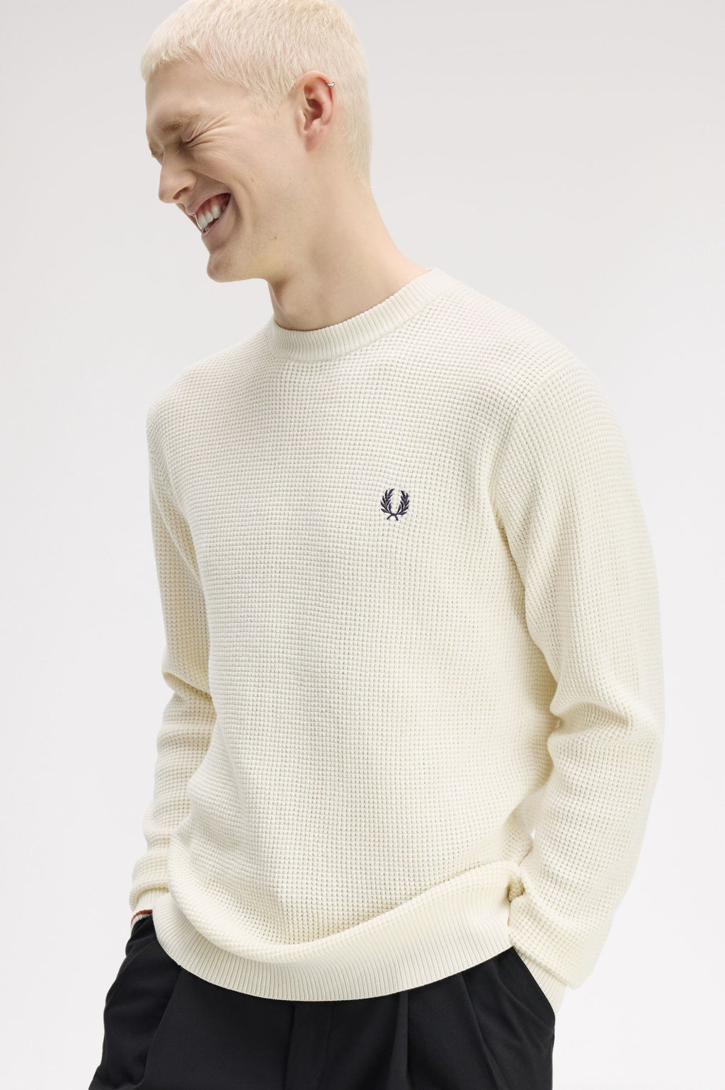 FRED PERRY Camisola com pesponto em losangos