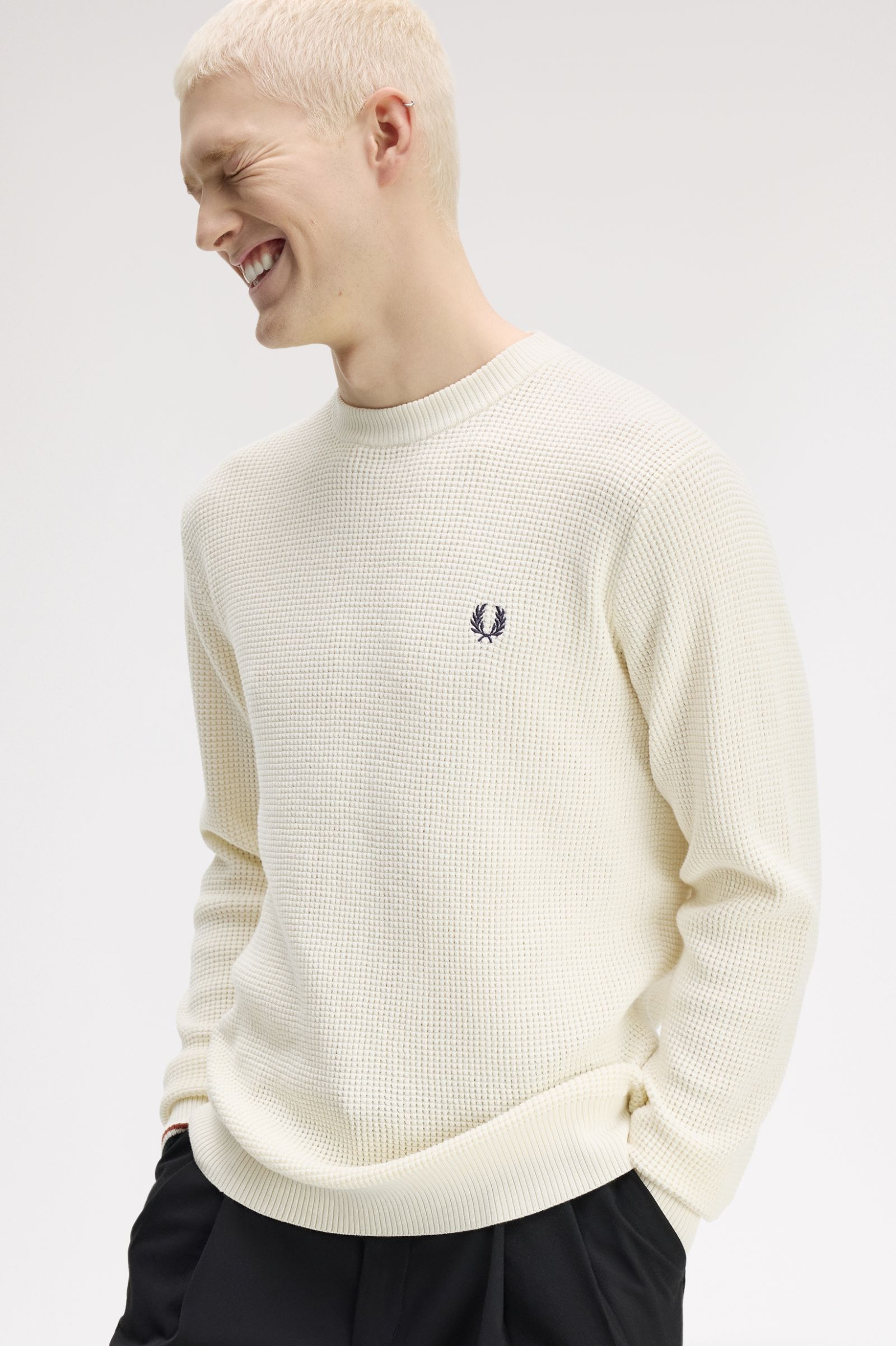 FRED PERRY Camisola com pesponto em losangos
