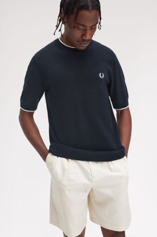 FRED PERRY T-shirt em malha com frente texturada - CARISMAstore
