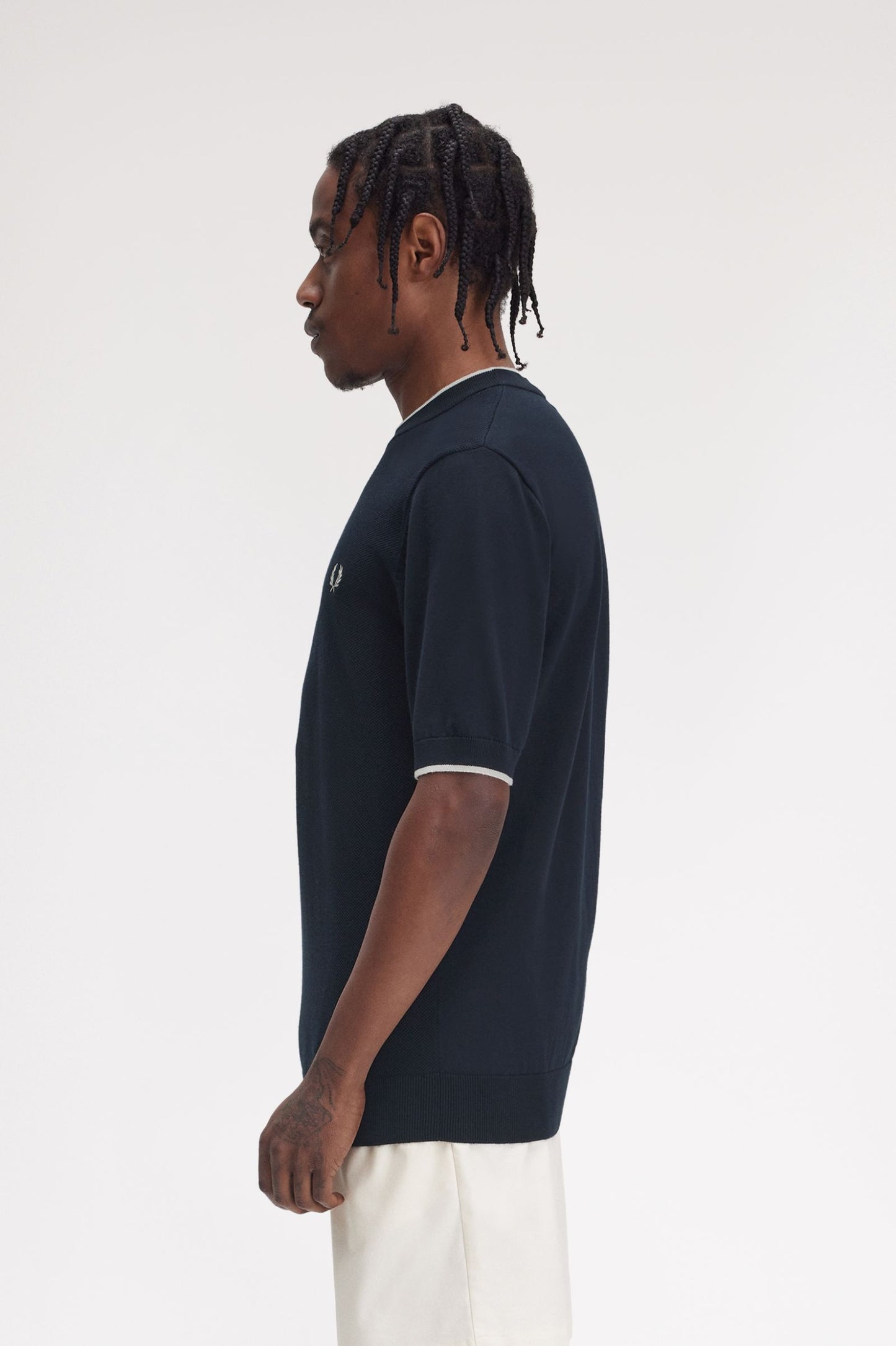 FRED PERRY T-shirt em malha com frente texturada - CARISMAstore