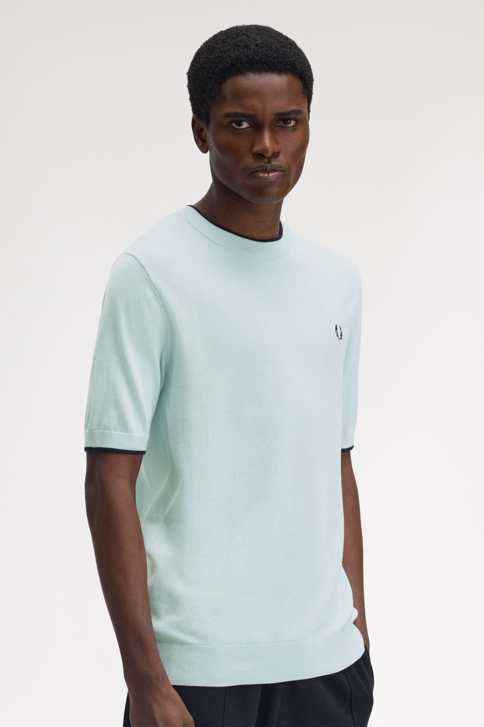 FRED PERRY T-shirt em malha com frente texturada - CARISMAstore