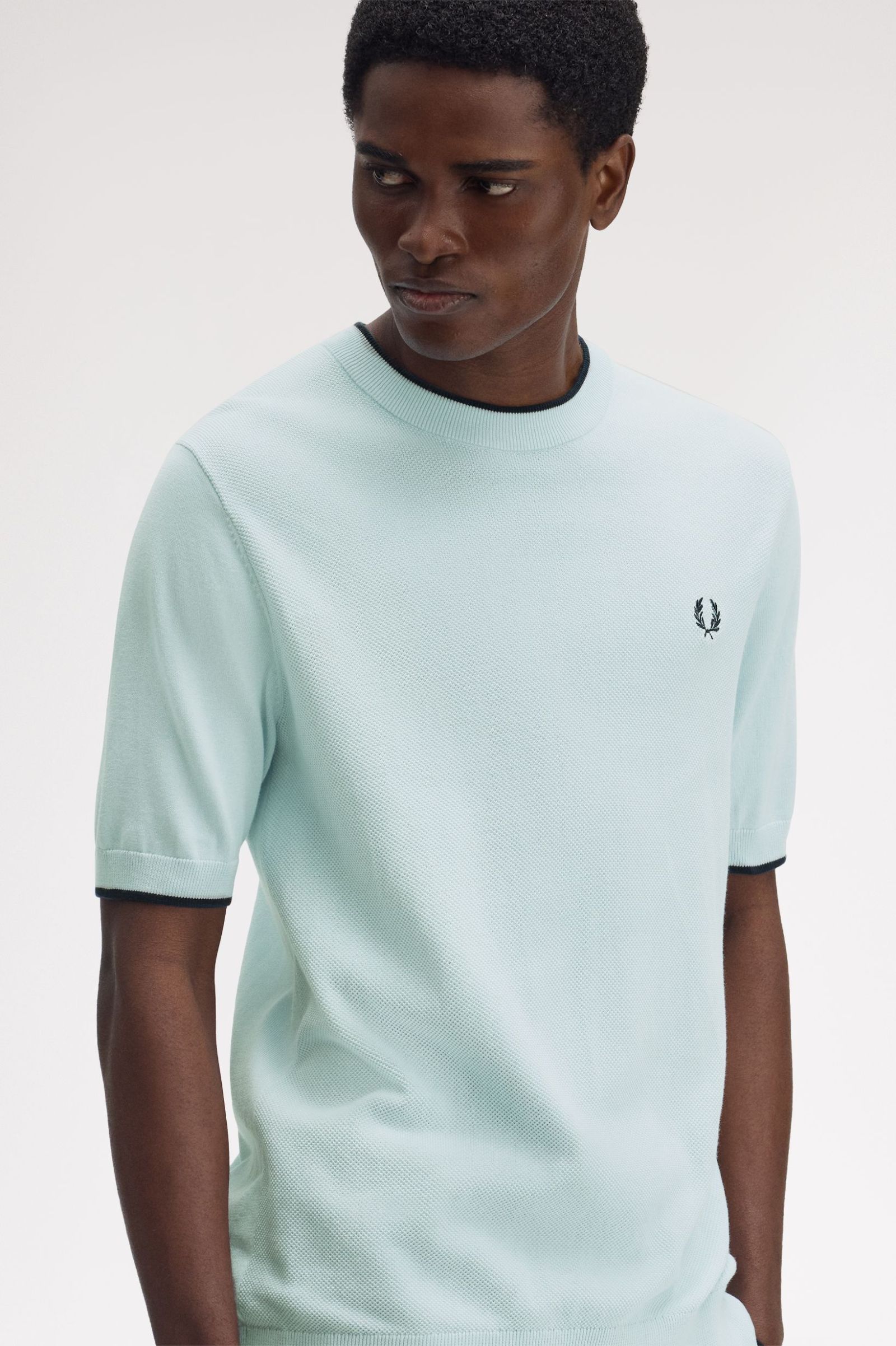 FRED PERRY T-shirt em malha com frente texturada - CARISMAstore