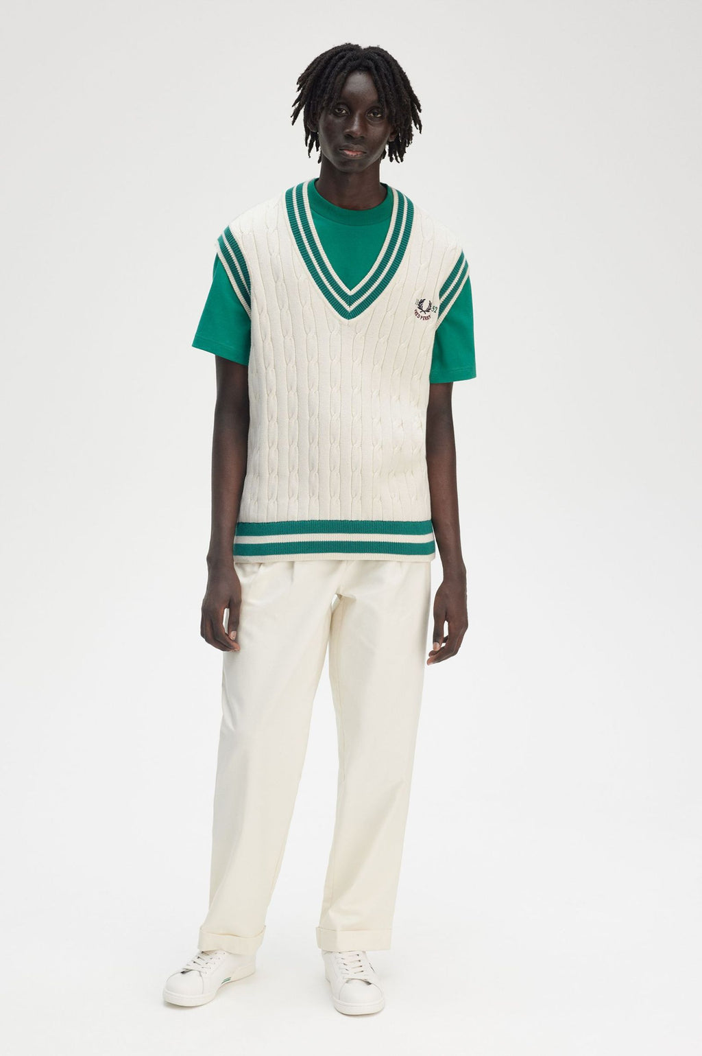 FRED PERRY Colete de ténis em malha entrançada - CARISMAstore