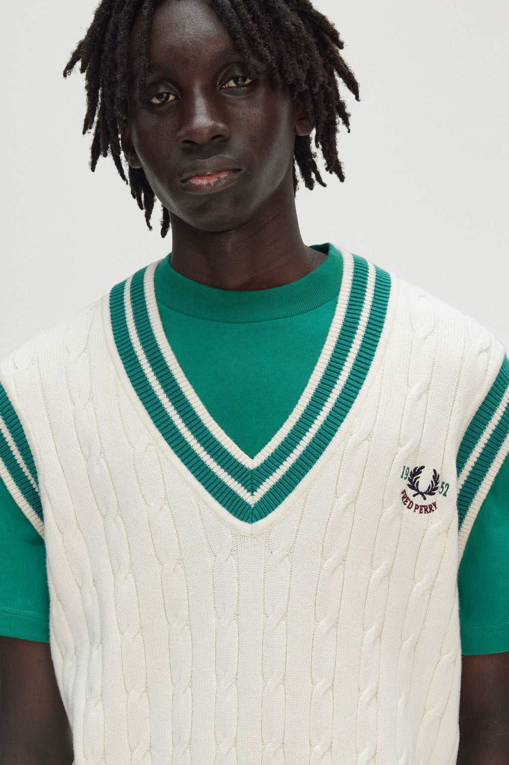 FRED PERRY Colete de ténis em malha entrançada - CARISMAstore