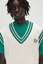 FRED PERRY Colete de ténis em malha entrançada - CARISMAstore