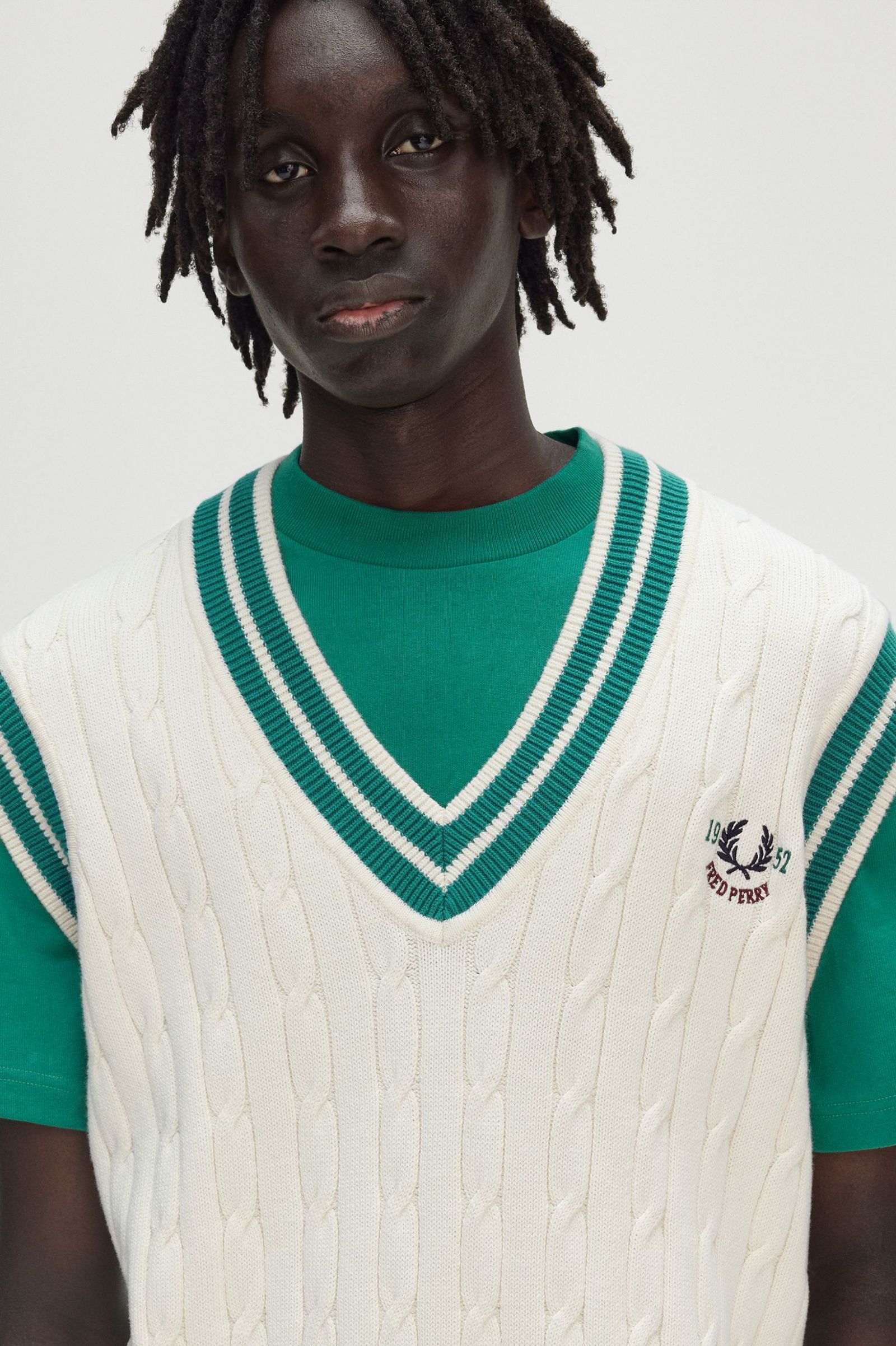 FRED PERRY Colete de ténis em malha entrançada - CARISMAstore