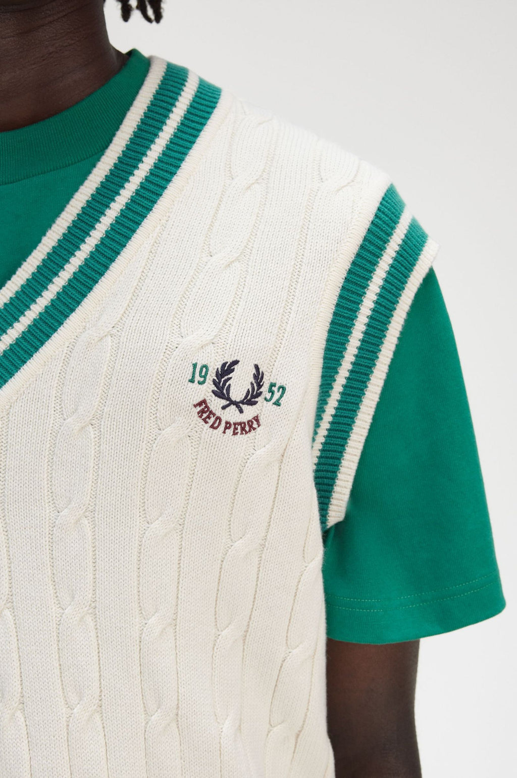 FRED PERRY Colete de ténis em malha entrançada - CARISMAstore