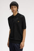 FRED PERRY Polo em malha entrançada