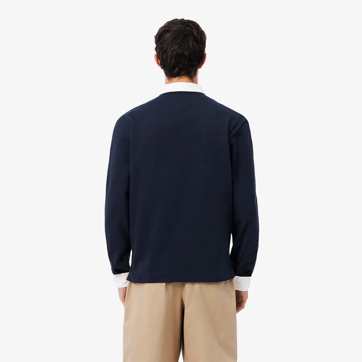 LACOSTE Polo de rugby relaxed fit em jersey
