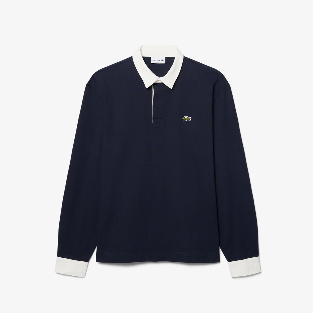 LACOSTE Polo de rugby relaxed fit em jersey