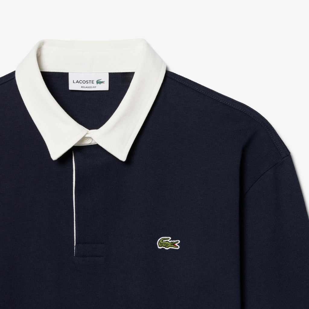 LACOSTE Polo de rugby relaxed fit em jersey