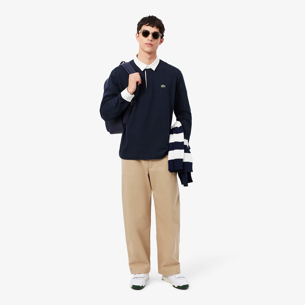 LACOSTE Polo de rugby relaxed fit em jersey