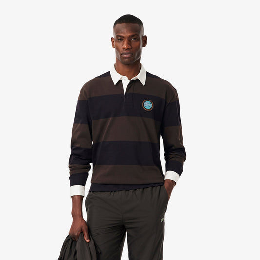 LACOSTE Polo de rugby às riscas relaxed fit