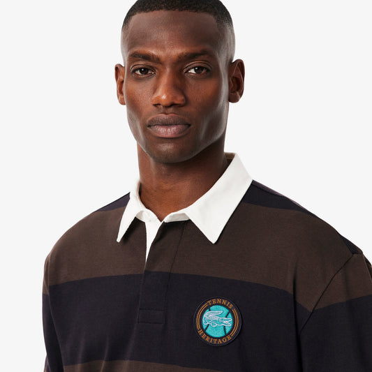 LACOSTE Polo de rugby às riscas relaxed fit