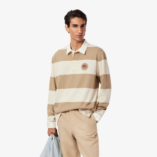 LACOSTE Polo de rugby às riscas relaxed fit