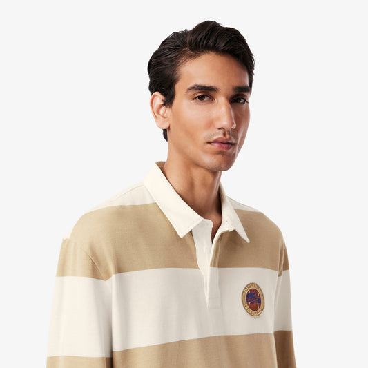 LACOSTE Polo de rugby às riscas relaxed fit