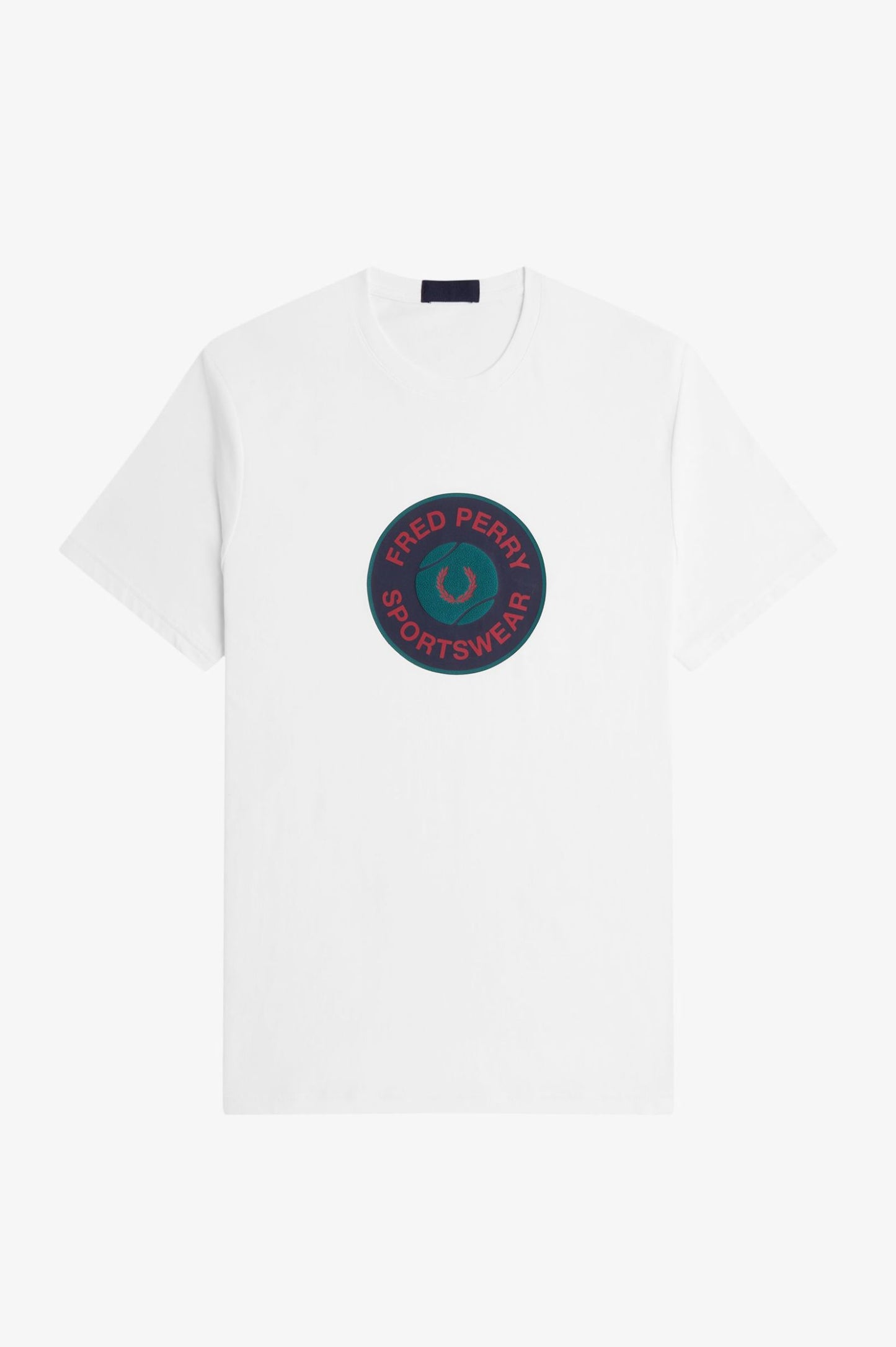 FRED PERRY T-shirt gráfica com emblema de ténis