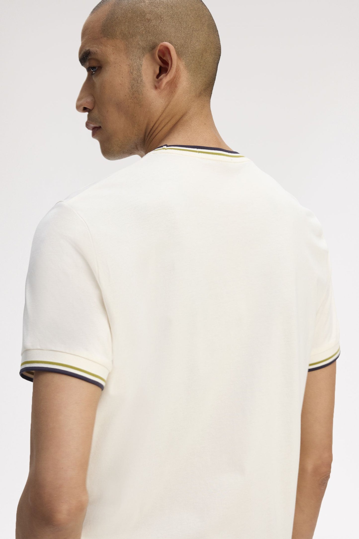 FRED PERRY T-shirt com borda com ponto descontínuo dupla - CARISMAstore