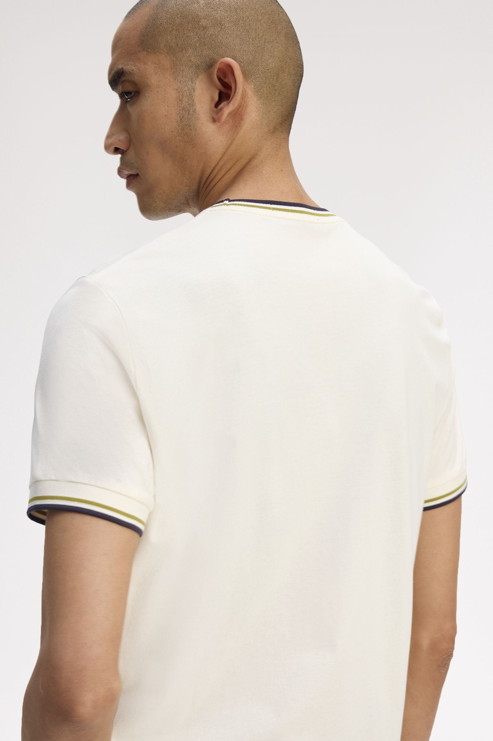 FRED PERRY T-shirt com borda com ponto descontínuo dupla - CARISMAstore
