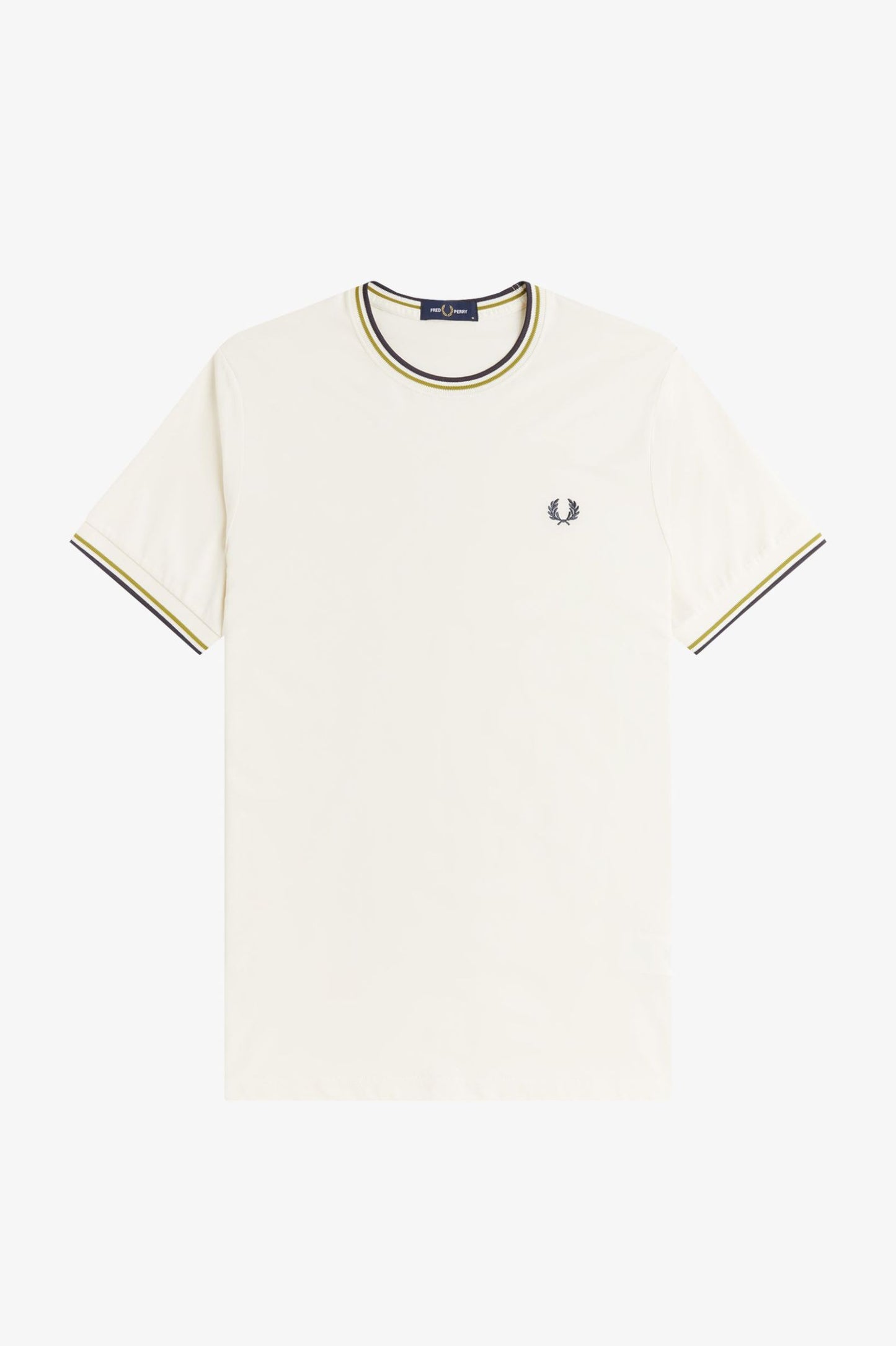 FRED PERRY T-shirt com borda com ponto descontínuo dupla - CARISMAstore