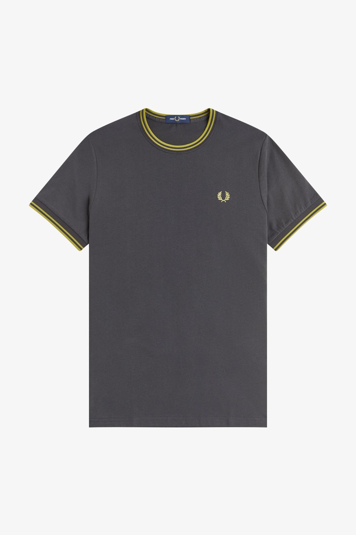 FRED PERRY T-shirt com borda com ponto descontínuo dupla - CARISMAstore
