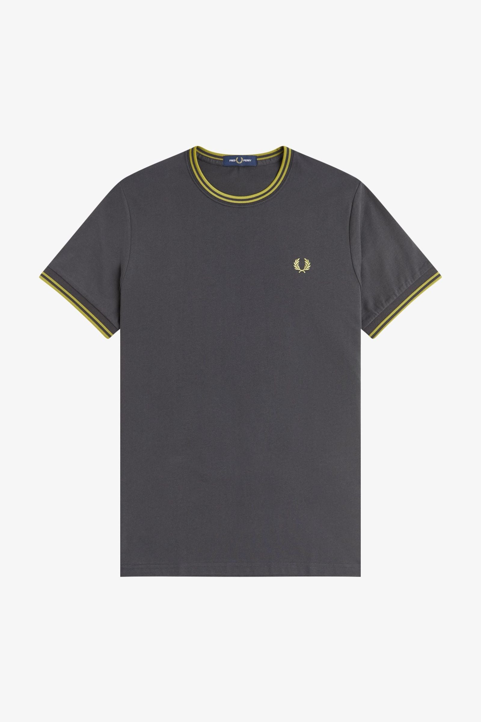 FRED PERRY T-shirt com borda com ponto descontínuo dupla - CARISMAstore