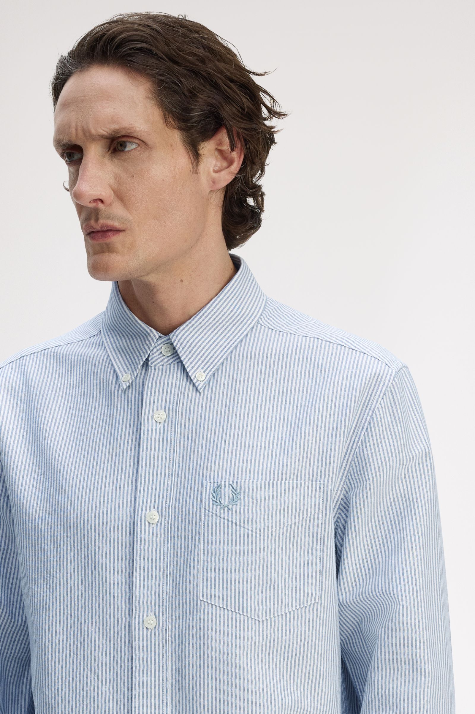 FRED PERRY Camisa oxford às riscas