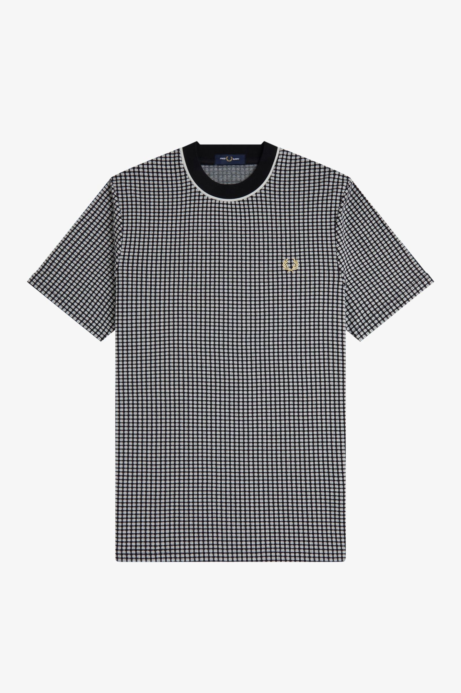 FRED PERRY T-shirt em xadrez jacquard