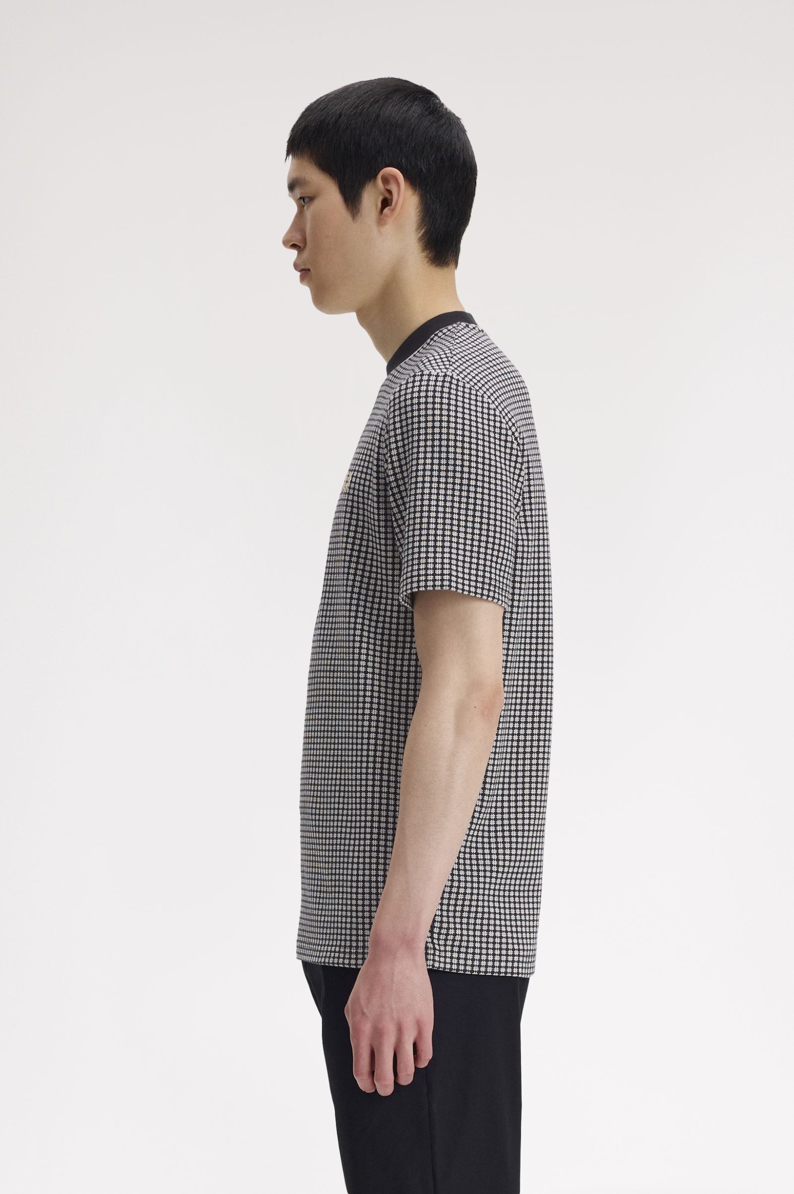 FRED PERRY T-shirt em xadrez jacquard