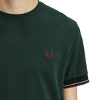 FRED PERRY T-shirt com punhos com borda