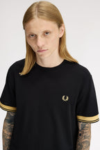 FRED PERRY T-shirt com punhos com borda
