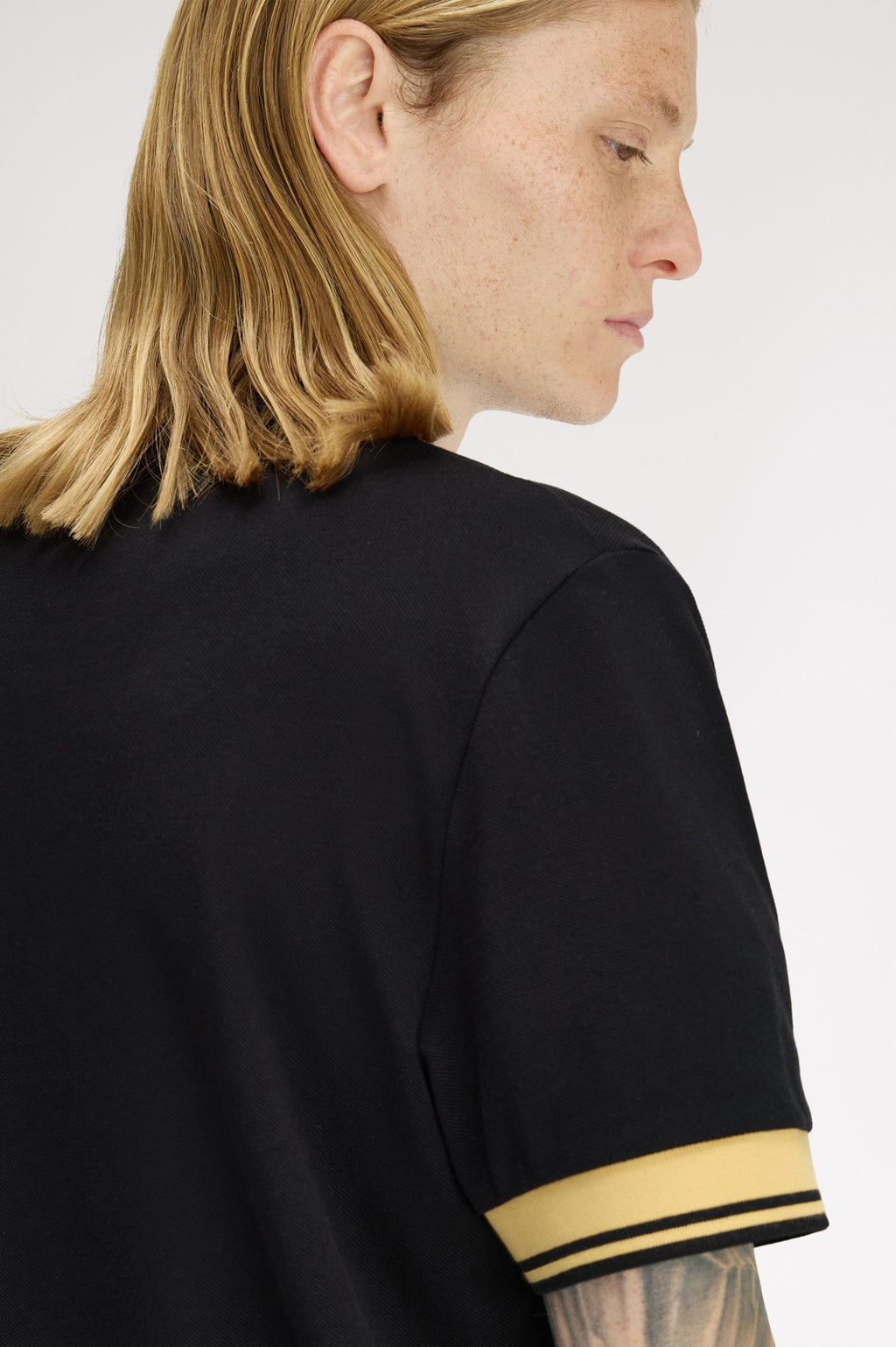 FRED PERRY T-shirt com punhos com borda