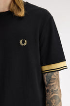 FRED PERRY T-shirt com punhos com borda