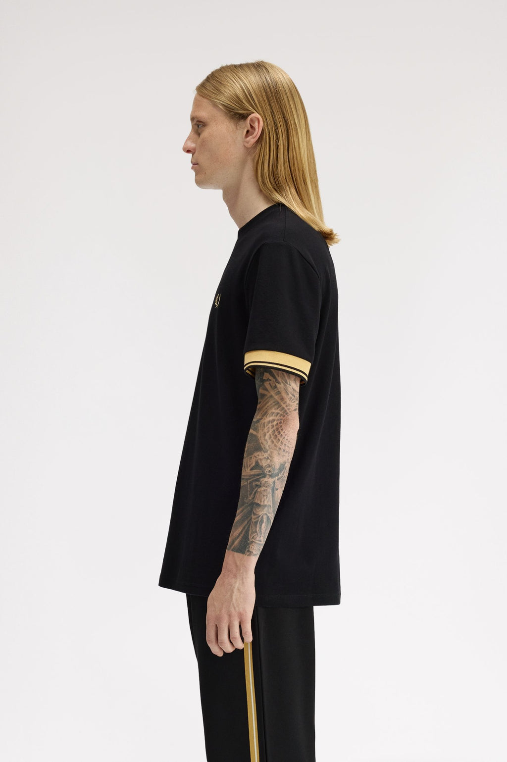 FRED PERRY T-shirt com punhos com borda