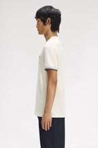 FRED PERRY T-shirt com punhos com borda com ponto descontínuo dupla
