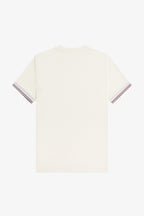 FRED PERRY T-shirt com punhos com borda com ponto descontínuo dupla