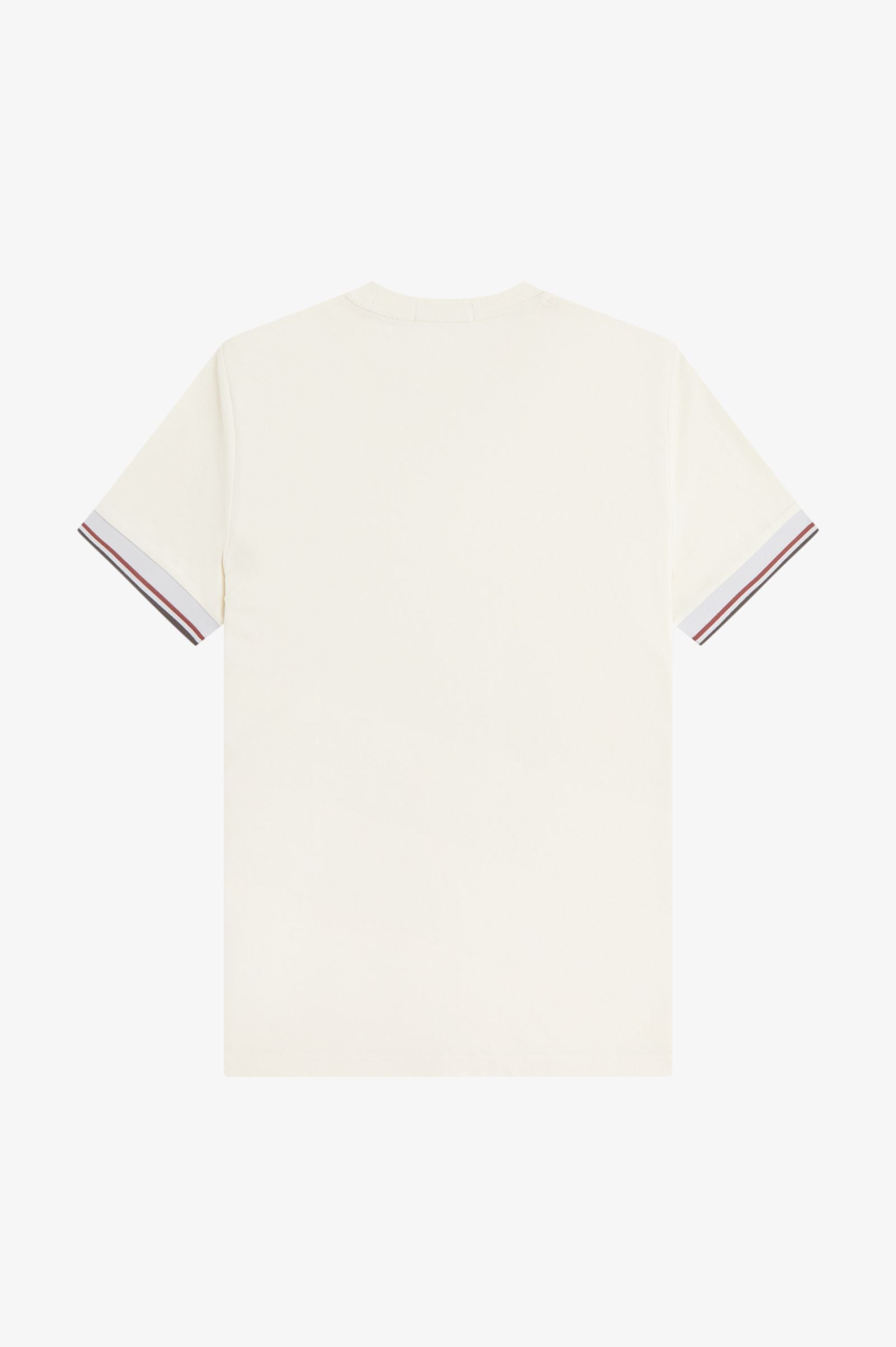 FRED PERRY T-shirt com punhos com borda com ponto descontínuo dupla