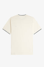 FRED PERRY T-shirt crepe piqué com detalhe de acabamento