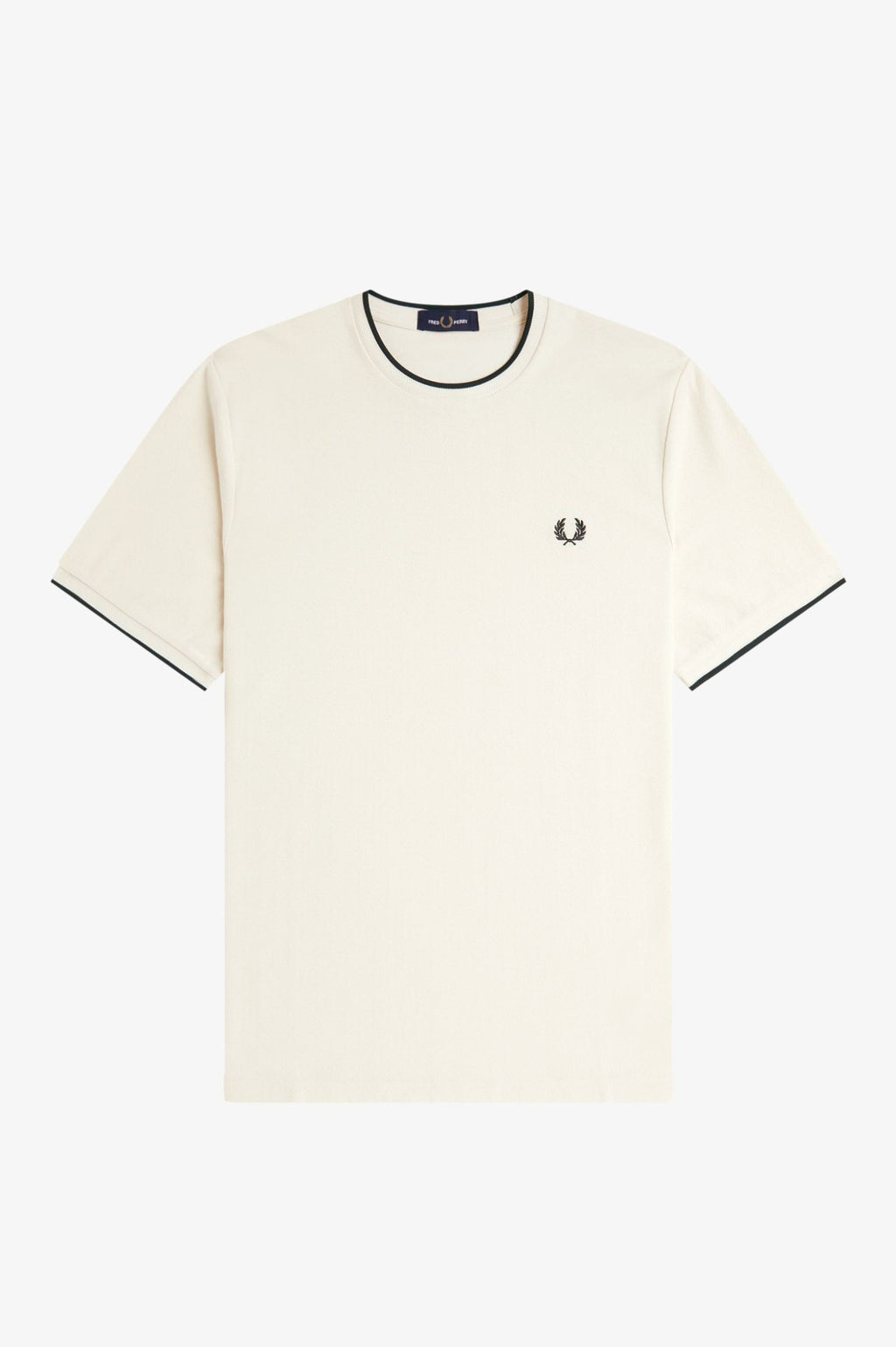 FRED PERRY T-shirt crepe piqué com detalhe de acabamento
