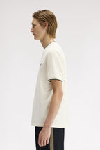 FRED PERRY T-shirt crepe piqué com detalhe de acabamento