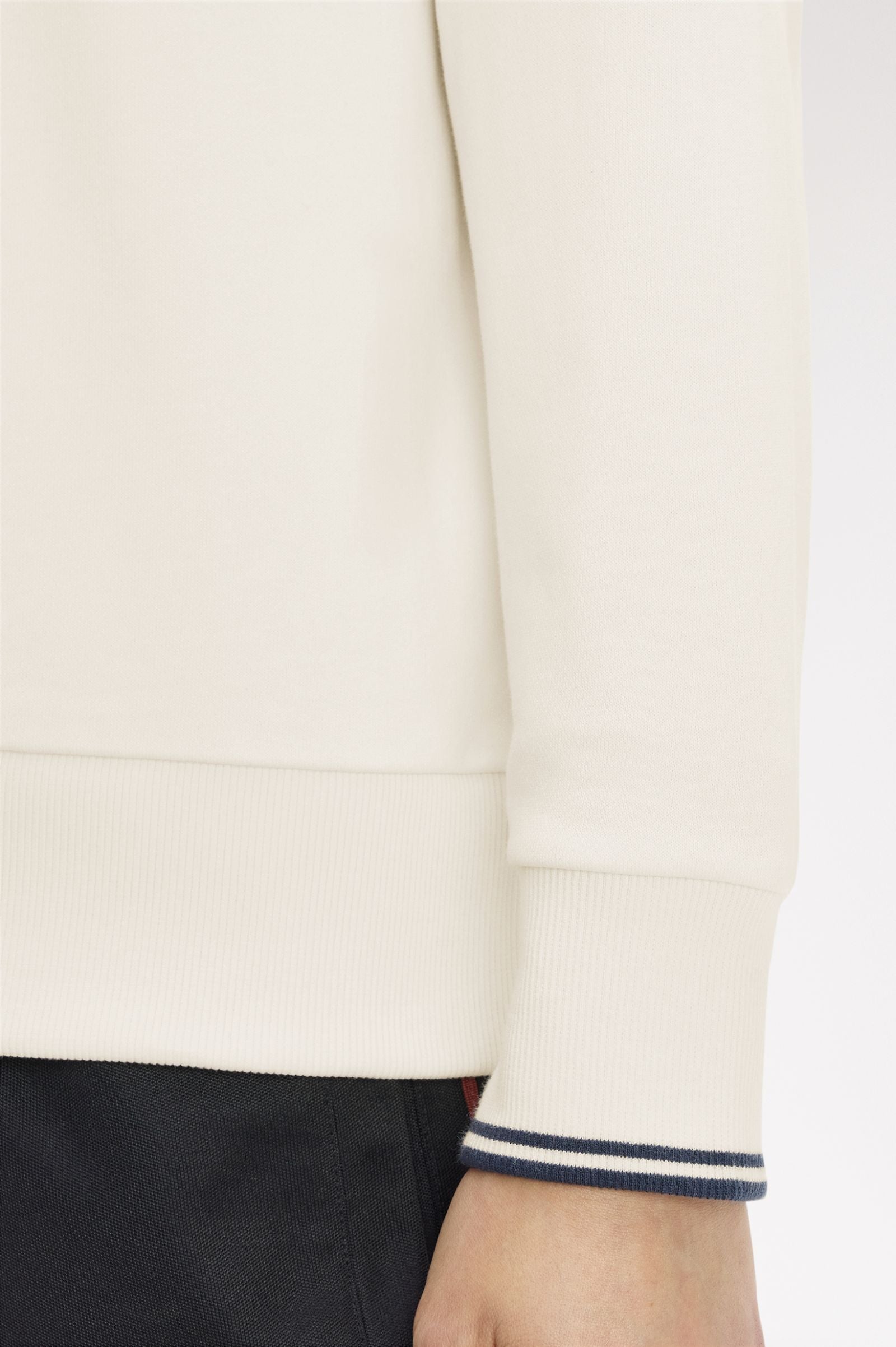 FRED PERRY Camisola com colarinho e meio fecho de correr
