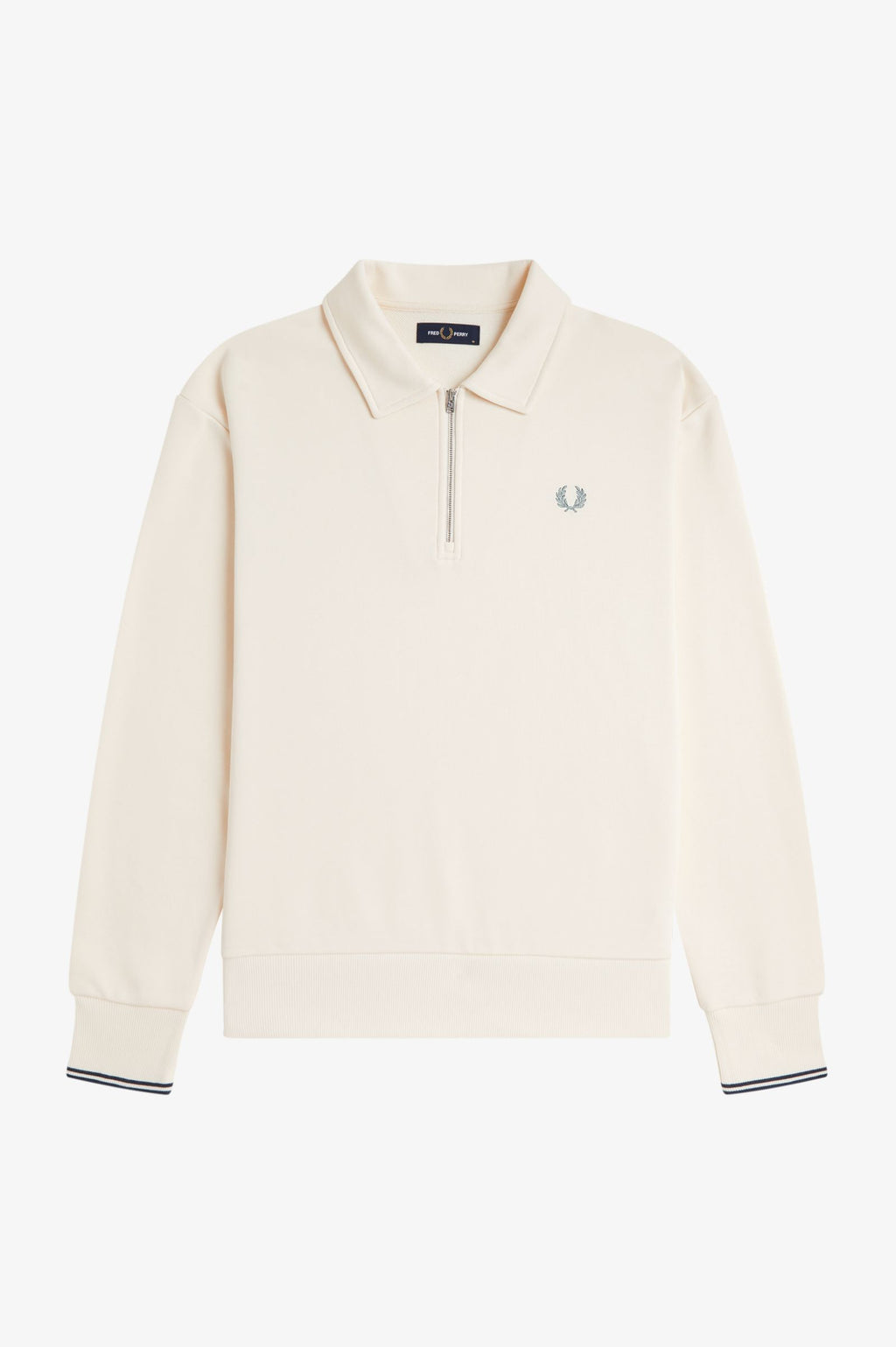 FRED PERRY Camisola com colarinho e meio fecho de correr