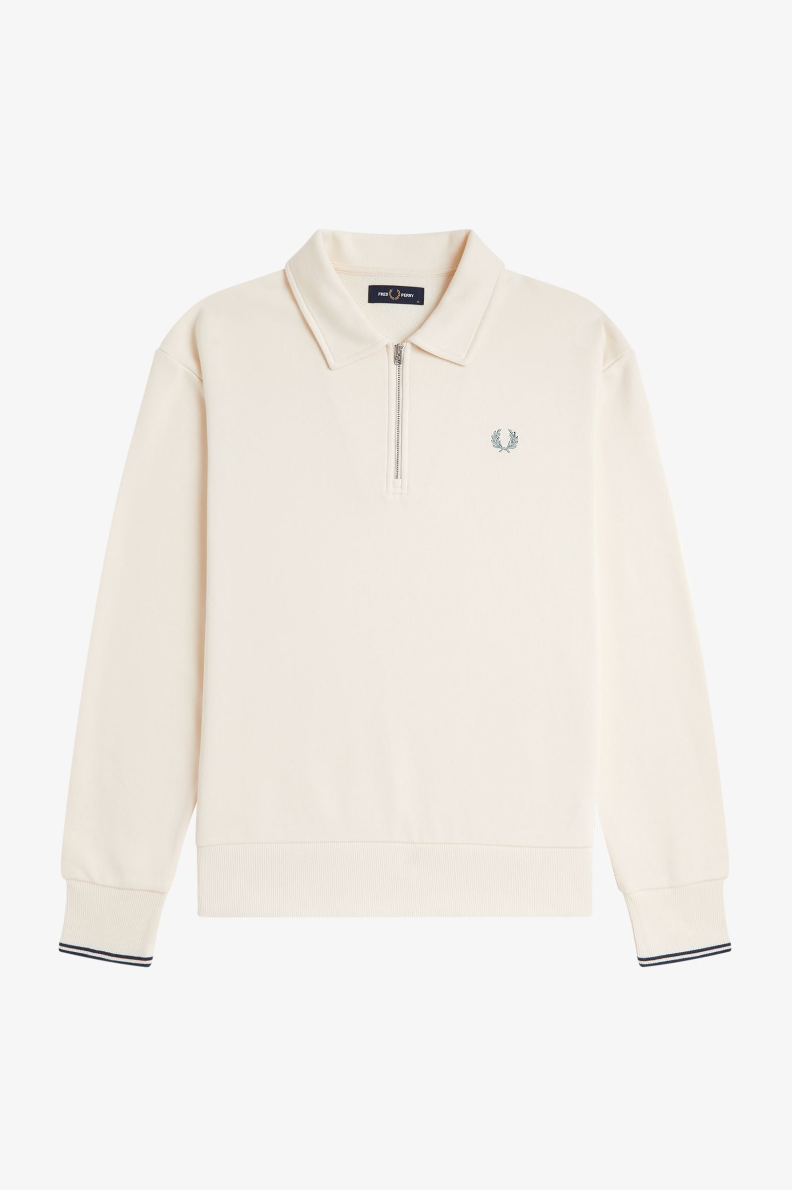 FRED PERRY Camisola com colarinho e meio fecho de correr