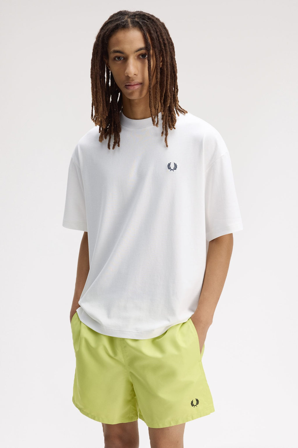 FRED PERRY T-shirt with laurel wreath print on the back